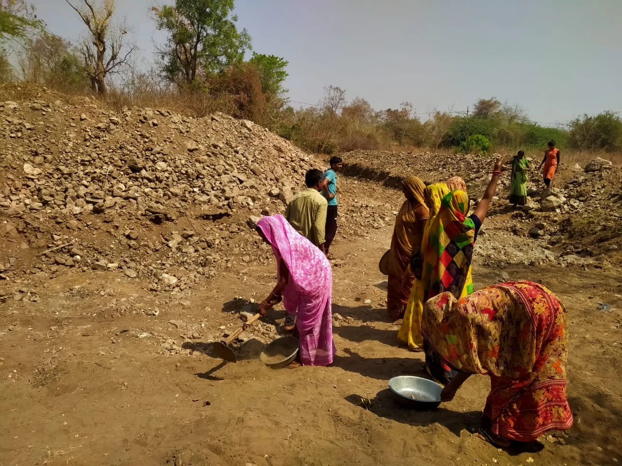Women participating in rural community resource-development work